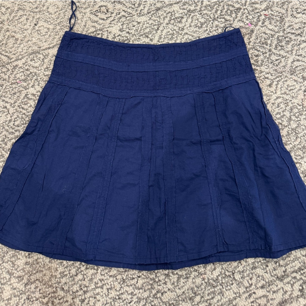 Navy Blue Women's Skirt prana size 8 100% cotton
